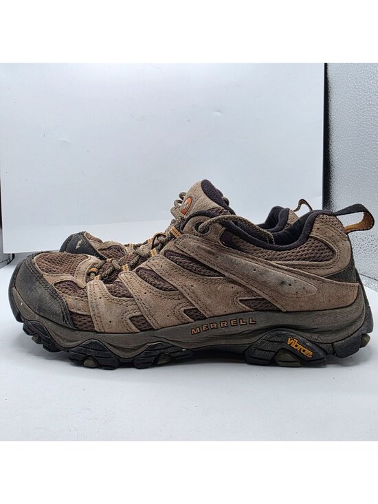 Merrell Moab 3 Mens Size 9.5 Brown Hiking Shoes Vibram Soles Camping Outdoors